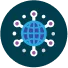 Network node icon illustrating communication platforms