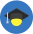 Graduation cap icon representing alumni engagement