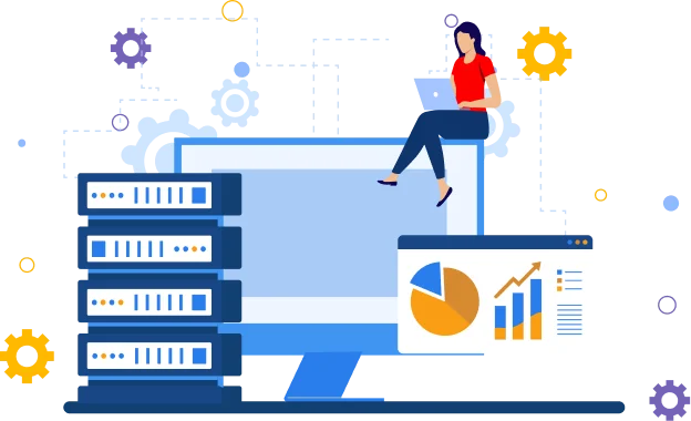 Illustration of data and server management using Salesforce cloud analytic tool